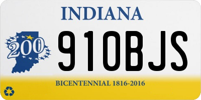 IN license plate 910BJS