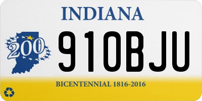 IN license plate 910BJU