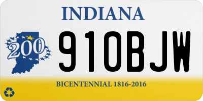 IN license plate 910BJW