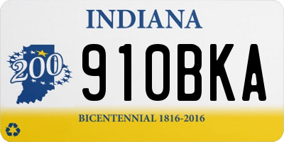 IN license plate 910BKA
