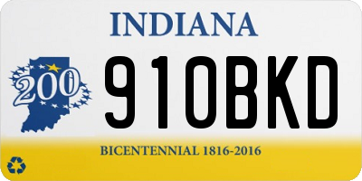 IN license plate 910BKD