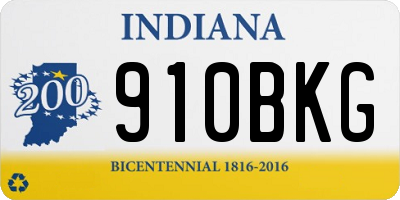 IN license plate 910BKG