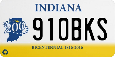 IN license plate 910BKS