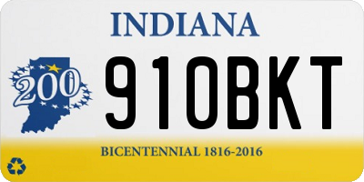 IN license plate 910BKT