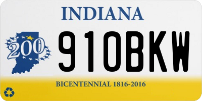 IN license plate 910BKW