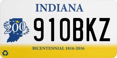 IN license plate 910BKZ