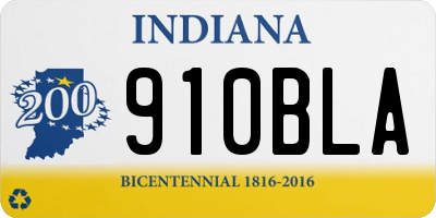 IN license plate 910BLA