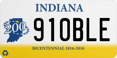 IN license plate 910BLE