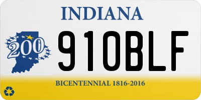 IN license plate 910BLF