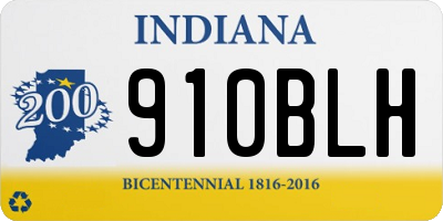 IN license plate 910BLH