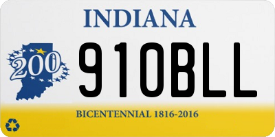IN license plate 910BLL