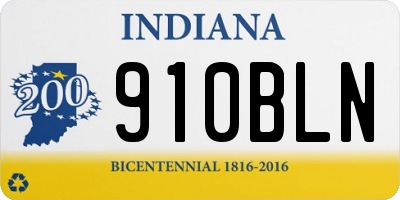 IN license plate 910BLN
