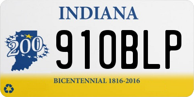 IN license plate 910BLP