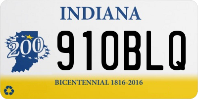 IN license plate 910BLQ