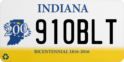IN license plate 910BLT