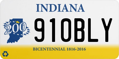 IN license plate 910BLY