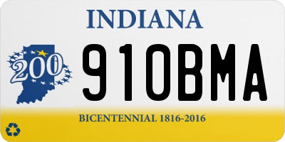 IN license plate 910BMA