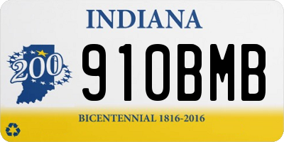 IN license plate 910BMB