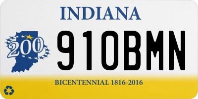 IN license plate 910BMN