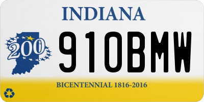 IN license plate 910BMW