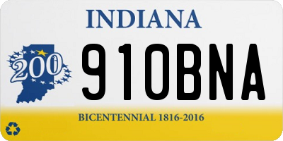 IN license plate 910BNA