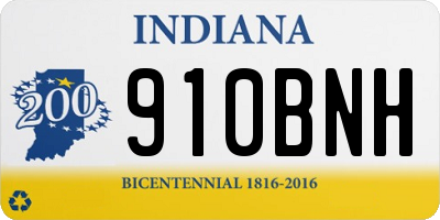 IN license plate 910BNH