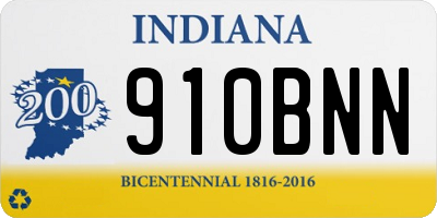 IN license plate 910BNN