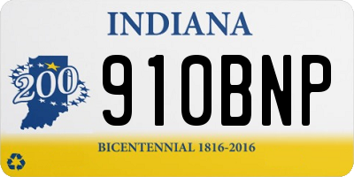 IN license plate 910BNP
