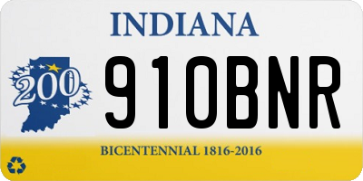 IN license plate 910BNR