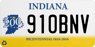 IN license plate 910BNV
