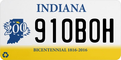 IN license plate 910BOH