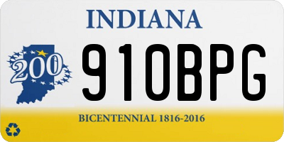 IN license plate 910BPG