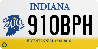 IN license plate 910BPH