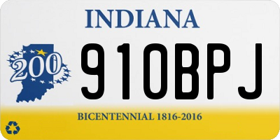IN license plate 910BPJ