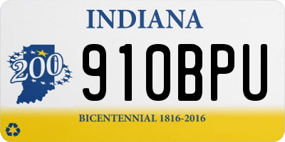 IN license plate 910BPU
