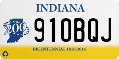 IN license plate 910BQJ