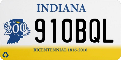 IN license plate 910BQL