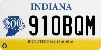 IN license plate 910BQM