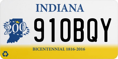 IN license plate 910BQY