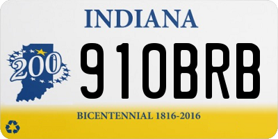IN license plate 910BRB
