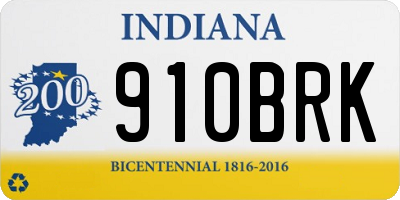 IN license plate 910BRK