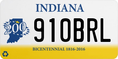 IN license plate 910BRL
