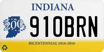IN license plate 910BRN