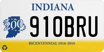 IN license plate 910BRU