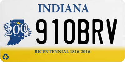 IN license plate 910BRV