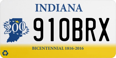 IN license plate 910BRX