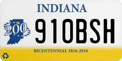 IN license plate 910BSH