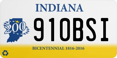 IN license plate 910BSI
