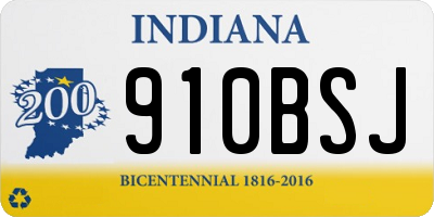 IN license plate 910BSJ