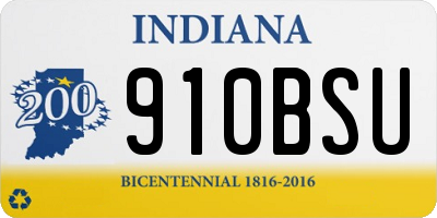 IN license plate 910BSU